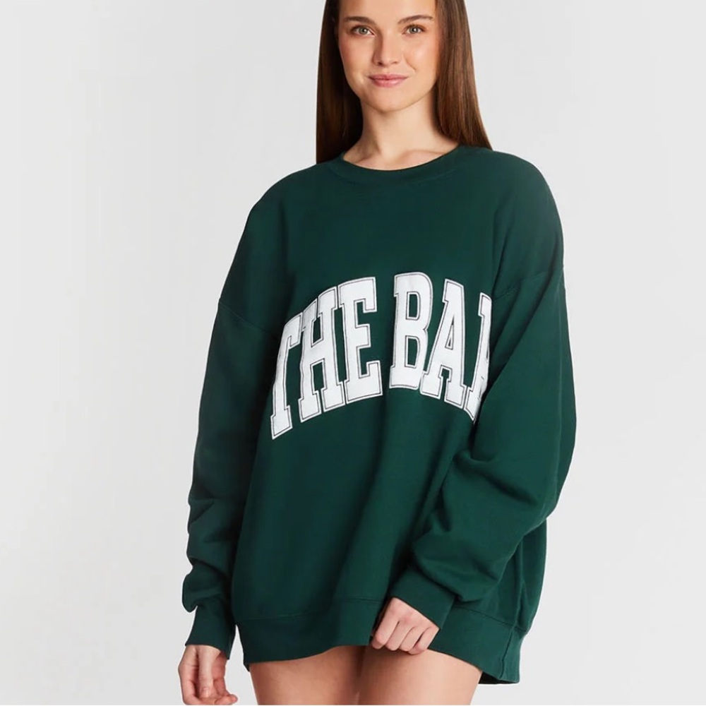The Bar hunter green varsity sweatshirt